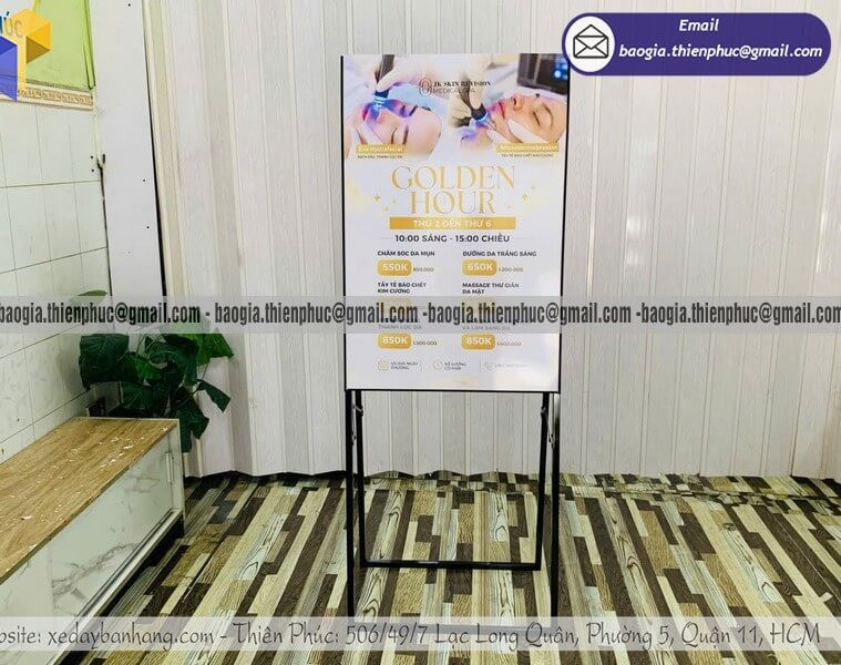 Làm Bảng Hiệu Đứng 2 Mặt Theo Ngân Sách – Liên Hệ Thiên Phúc
