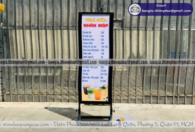 Mẫu Standee Menu Đứng 2 Mặt Phù Hợp Cho Quán Ăn, Quán Cafe: Đặt Ngay
