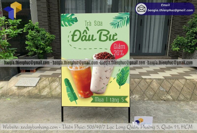 Standee Khung Sắt 2 Mặt – Mẫu Mới Nhất 2026, Thiết Kế Theo Yêu Cầu