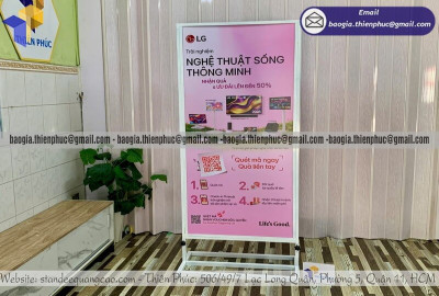 Đặt Làm Standee Khung Sắt Đứng 2 Mặt Ngay - Tặng Gói Thiết Kế Miễn Phí