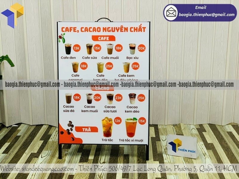 In Standee Menu Khung Chữ X, Cuốn, Chữ A: Đầu Tư 1 Lần Sử Dụng Lâu Dài