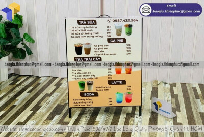 Sản Xuất Standee Chữ A 2 Mặt Quảng Cáo Ngoài Sảnh: Đẹp Mắt, Dễ Thu Hút