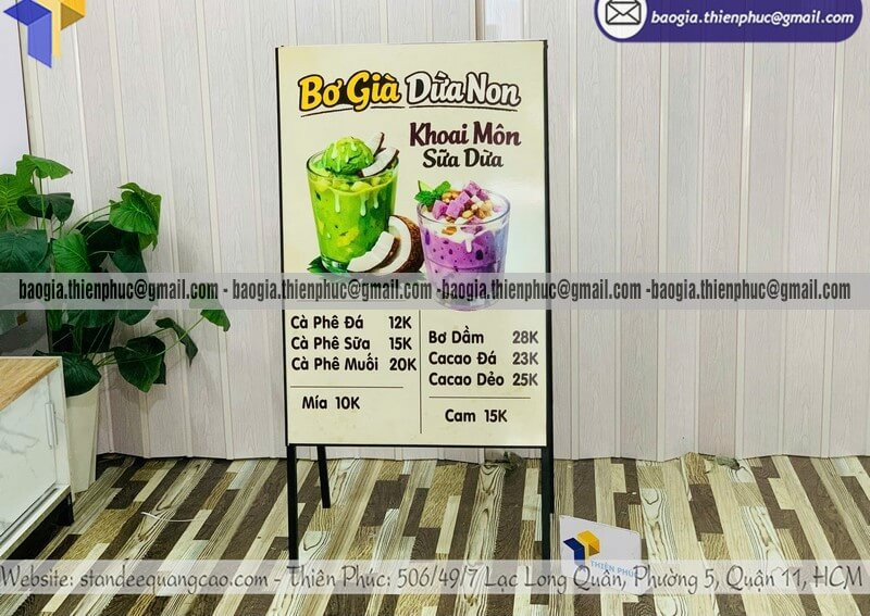 Top Mẫu Biển Quảng Cáo Đứng Cửa Hàng Được Chọn Nhiều Cho Khai Trương