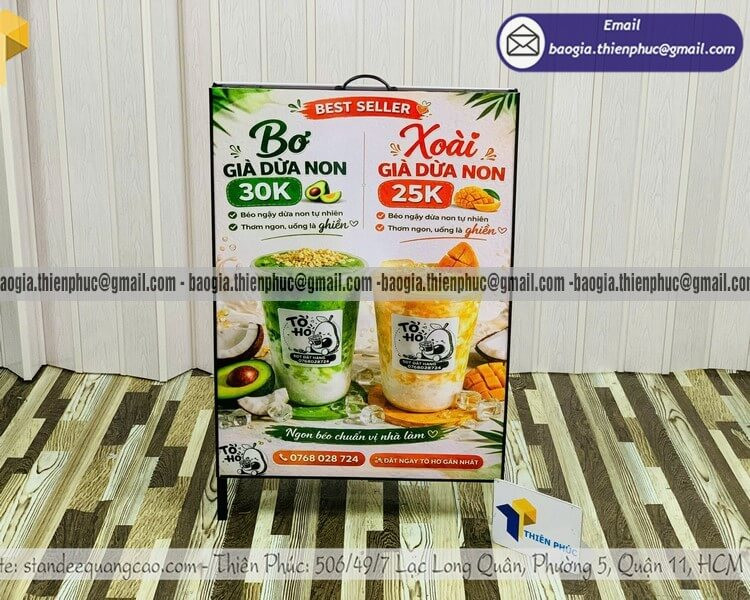Đặt Làm Standee Chữ A 2 Mặt – In Nhanh, Trưng Bày Đẹp, Thu Hút Khách