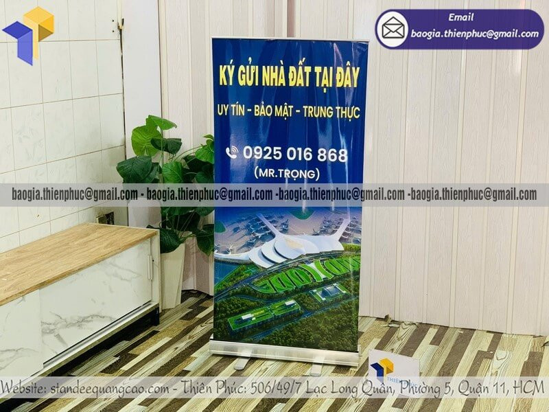Mẫu Standee Cuốn Nhôm 80x180 Bền Đẹp Cho Sự Kiện, Shop, Văn Phòng