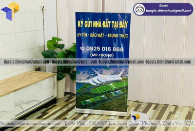 Mẫu Standee Cuốn Nhôm 80x180 Bền Đẹp Cho Sự Kiện, Shop, Văn Phòng