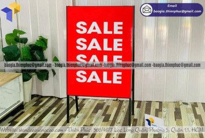 Standee Quảng Cáo Ngoài Trời Khung Chắc Chắn, Chịu Gió Tốt, Chống Đổ