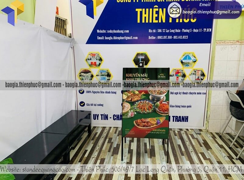 Standee Quảng Cáo Khung Sắt Chịu Lực Cao, Dùng Trong Mọi Thời Tiết