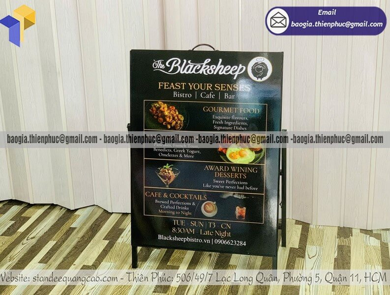 Standee Khung Sắt Ngoài Trời – Sản Xuất Trực Tiếp Không Qua Trung Gian