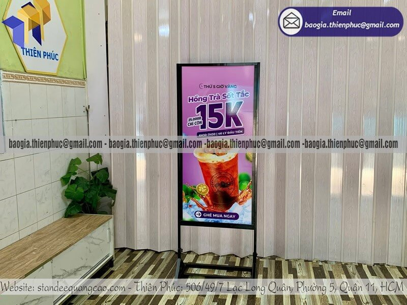 Standee Khung Sắt Hộp Chuyên Dùng Quảng Cáo Ngoài Trời Hiệu Quả