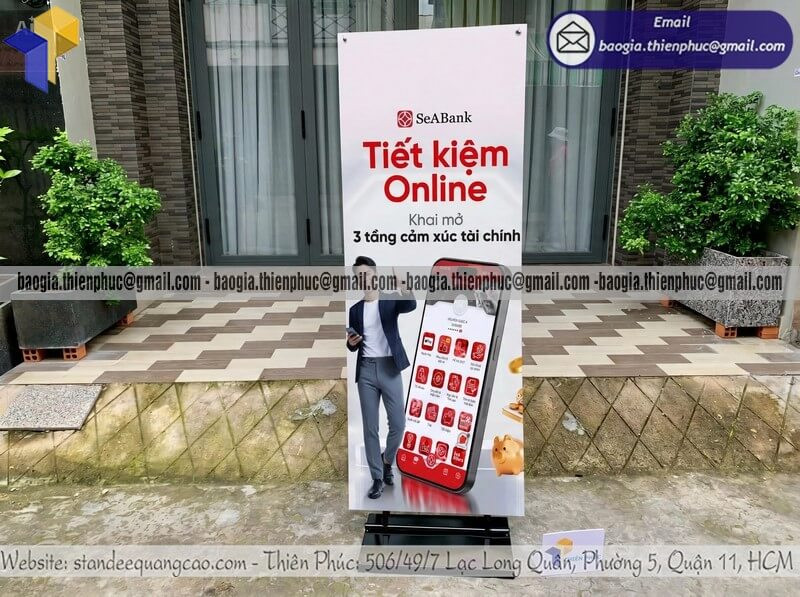Standee Chống Lật Ngoài Trời Dễ Lắp Đặt, Di Chuyển Linh Hoạt