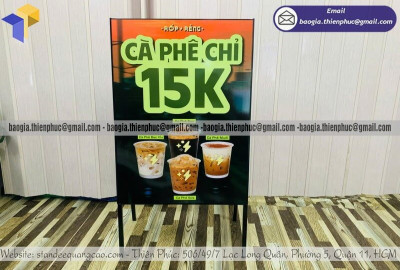 Standee Khung Sắt Chữ A 2 Mặt Chắc Chắn, Dễ Thay Poster – Xem Mẫu Mới