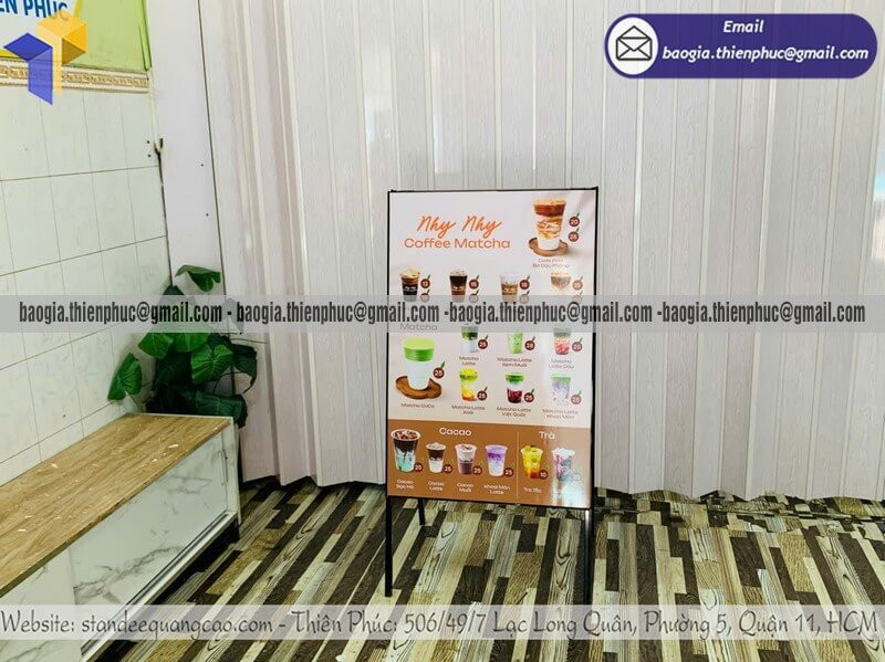 Standee Khung Sắt Chữ A – Dựng Nhanh, Đứng Vững, Thu Hút Khách Hàng