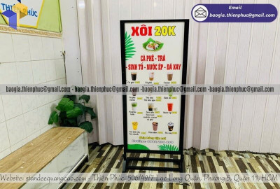 Bảng Menu Chân Đứng 2 Mặt Cho Quán Cafe, Nhà Hàng – Đặt Mẫu Riêng Ngay