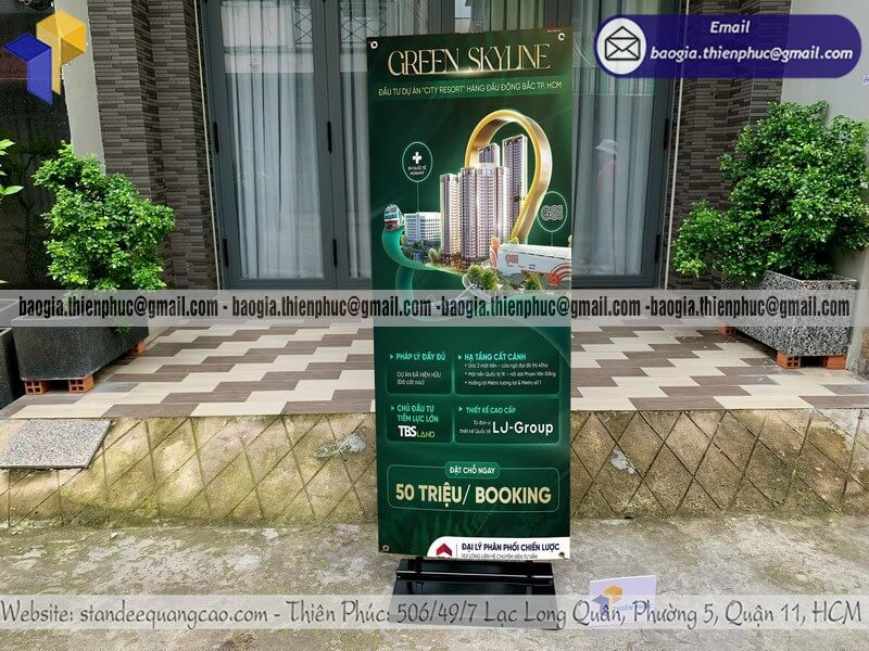 Standee Cản Gió Đế Sắt Cho Sự Kiện – Vững Chắc, Nổi Bật, Đặt Làm Ngay