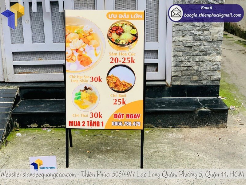 Standee Khung Sắt Ngoài Trời – Bền Bỉ, Thu Hút Mọi Ánh Nhìn