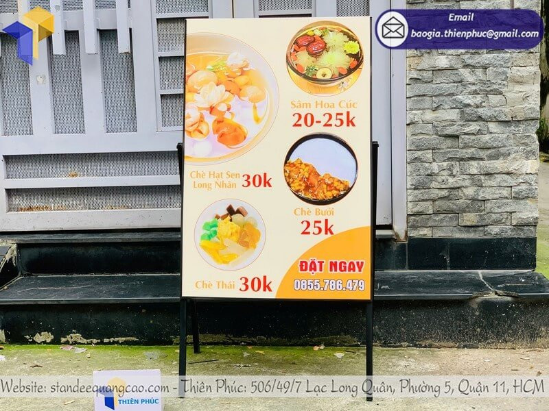 In Standee Quảng Cáo Theo Yêu Cầu – Miễn Phí Thiết Kế 100%, Giao Nhanh
