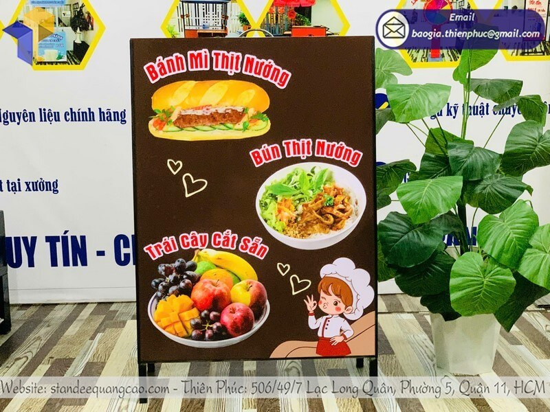 Standee Khung Sắt Chữ A – Khung Chắc, Dễ Gập, Thuận Tiện Vận Chuyển