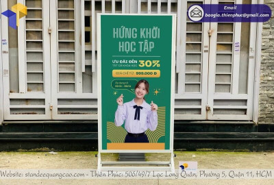 Đặt Standee Đứng Theo Yêu Cầu – Nâng Tầm Hình Ảnh, Lan Tỏa Thương Hiệu