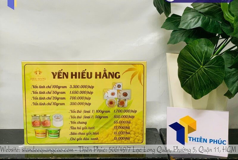 Menu Mica Để Bàn Lựa Chọn Tối Ưu Cho Quán Café Nhà Hàng, Spa, Showroom
