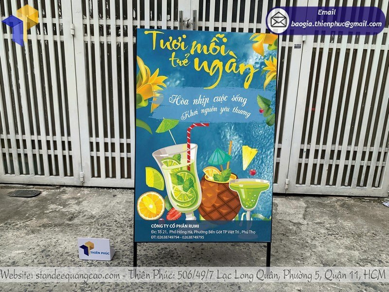 Standee Khung Sắt Chữ A Thiết Kế Đẹp: Tối Ưu Chi Phí Quảng Cáo