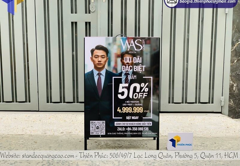 Standee Chữ A 2 Mặt In Nội Dung Hai Chiều: Tối Ưu Khả Năng Tiếp Cận