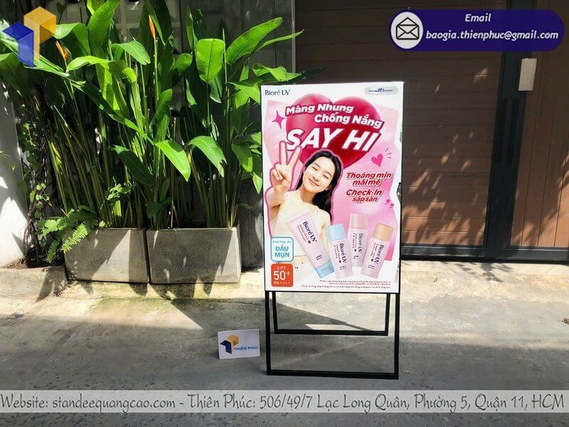 Standee Khung Sắt Chữ A Quảng Cáo 2 Mặt – Dùng Cho Nhiều Mục Đích