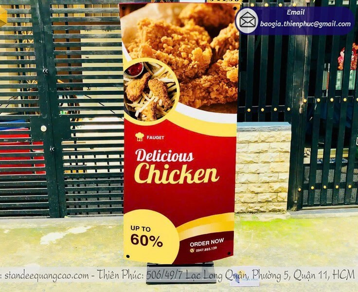 Top Mẫu Standee Chân Sắt Ngoài Trời Đẹp, Chắc Chắn, Giá Rẻ Nhất 2025