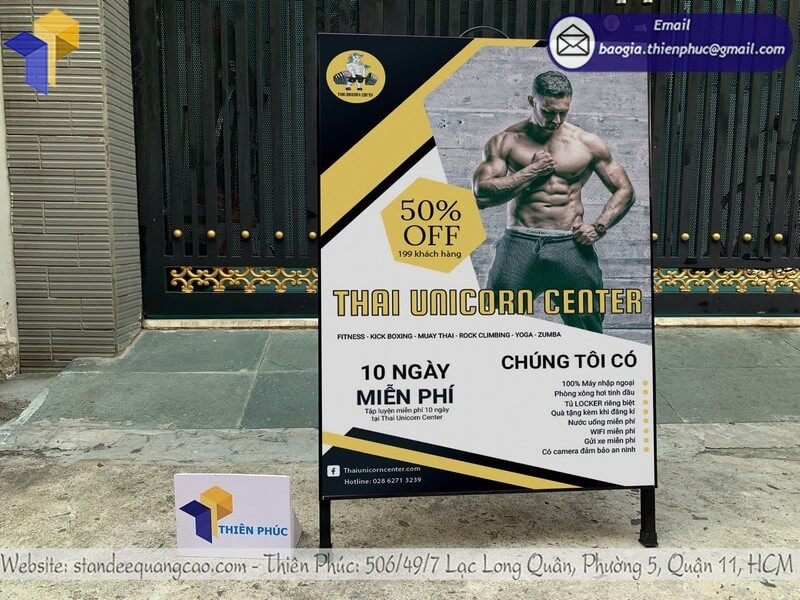 Standee Chữ A Công Cụ Quảng Cáo Ngoài Trời Giá Rẻ Thu Hút Mọi Ánh Nhìn