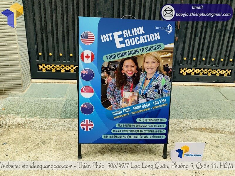 Mẫu Standee Khung Sắt Chữ A Mới – Gấp Gọn, Tiện Lợi, Dễ Dàng Trưng Bày