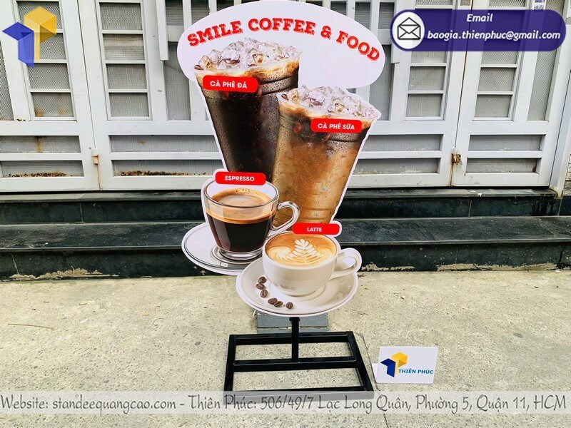 Mẫu Standee Mô Hình Ly Cà Phê Mới Nhất Quảng Cáo Độc Đáo Cho Quán Cafe