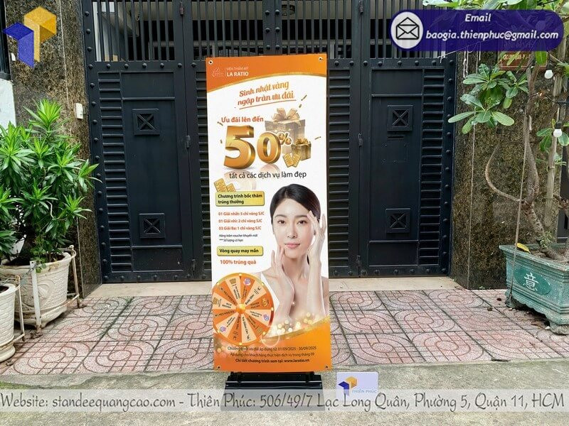 Đặt Làm Standee Chân Sắt – Chất Lượng Cao, Giá Tốt Nhất Thị Trường