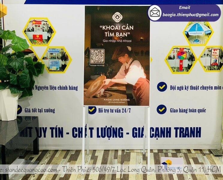 Standee Khung Sắt Ngoài Trời – Bền Đẹp, Dễ Dàng Di Chuyển, Giao Ngay!