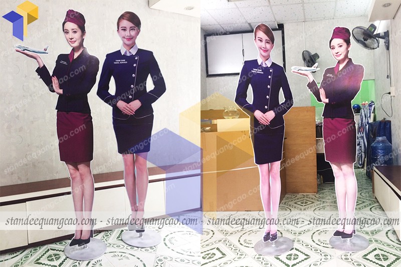 mockup mo hinh tiep vien hang khong