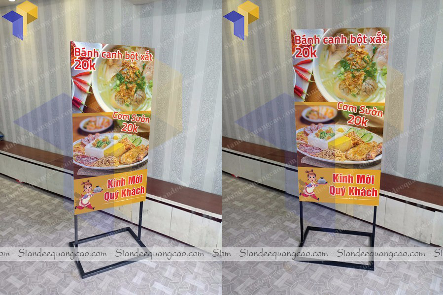 ban standee khung sat hai mat