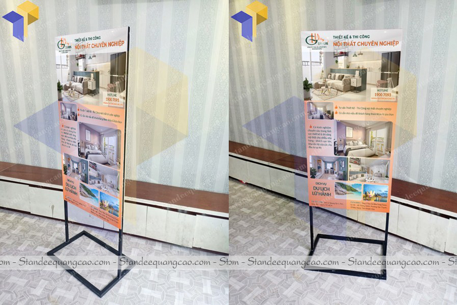 ban standee trung bay