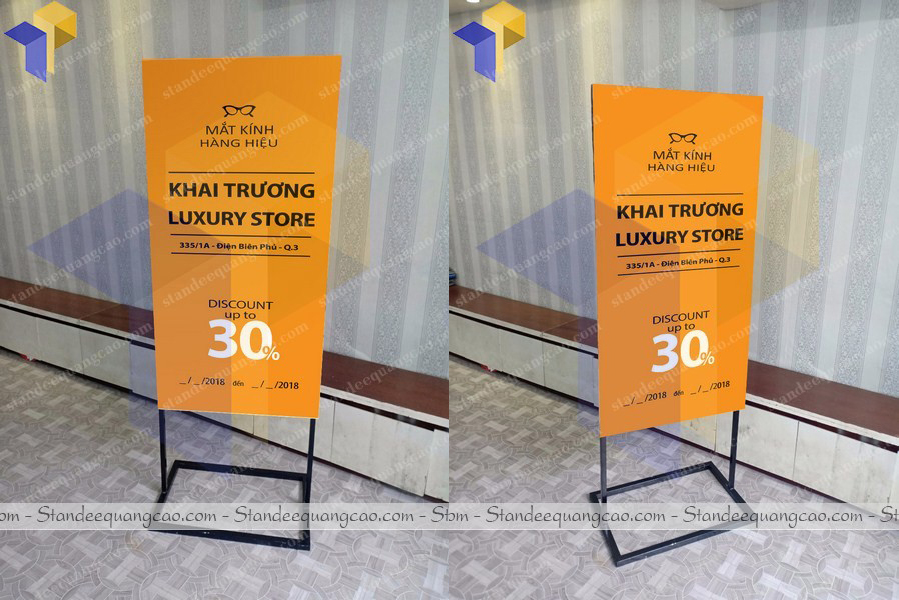 standee quang cao hai mat