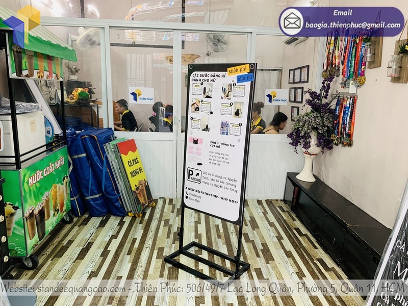 Standee bảng hướng dẫn