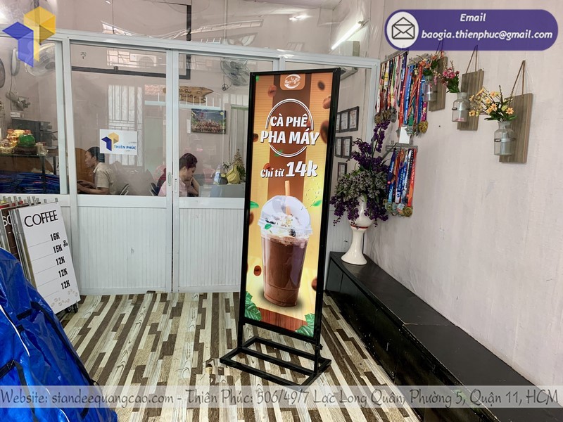 standee cà phê 2 mặt đẹp