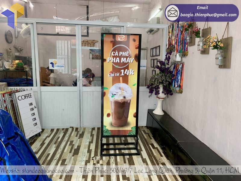 standee cà phê 2 mặt rẻ