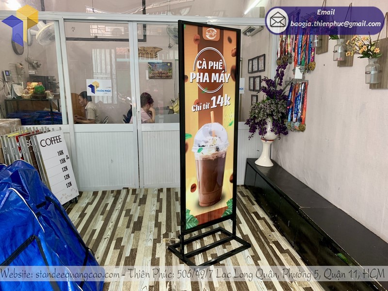 standee cà phê 2 mặt uy tín