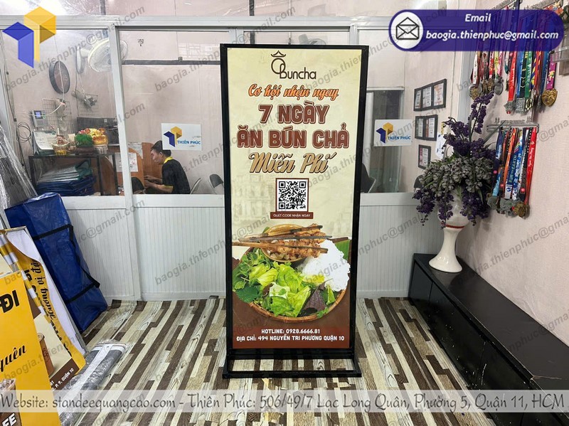 standee cho quán ăn 2 mặt tphcm