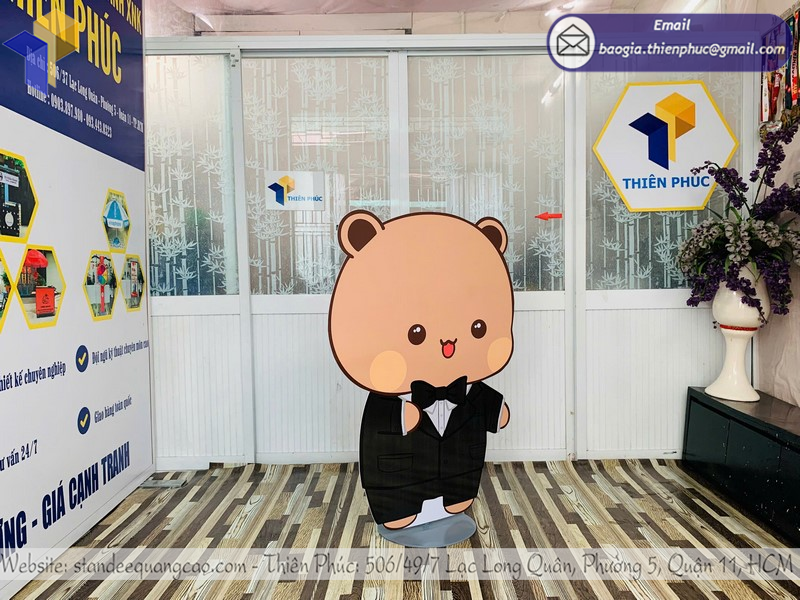 standee mô hình Gấu chú rể đẹp