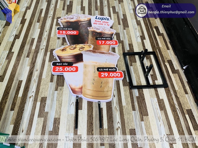 standee mô hình ly cafe đẹp